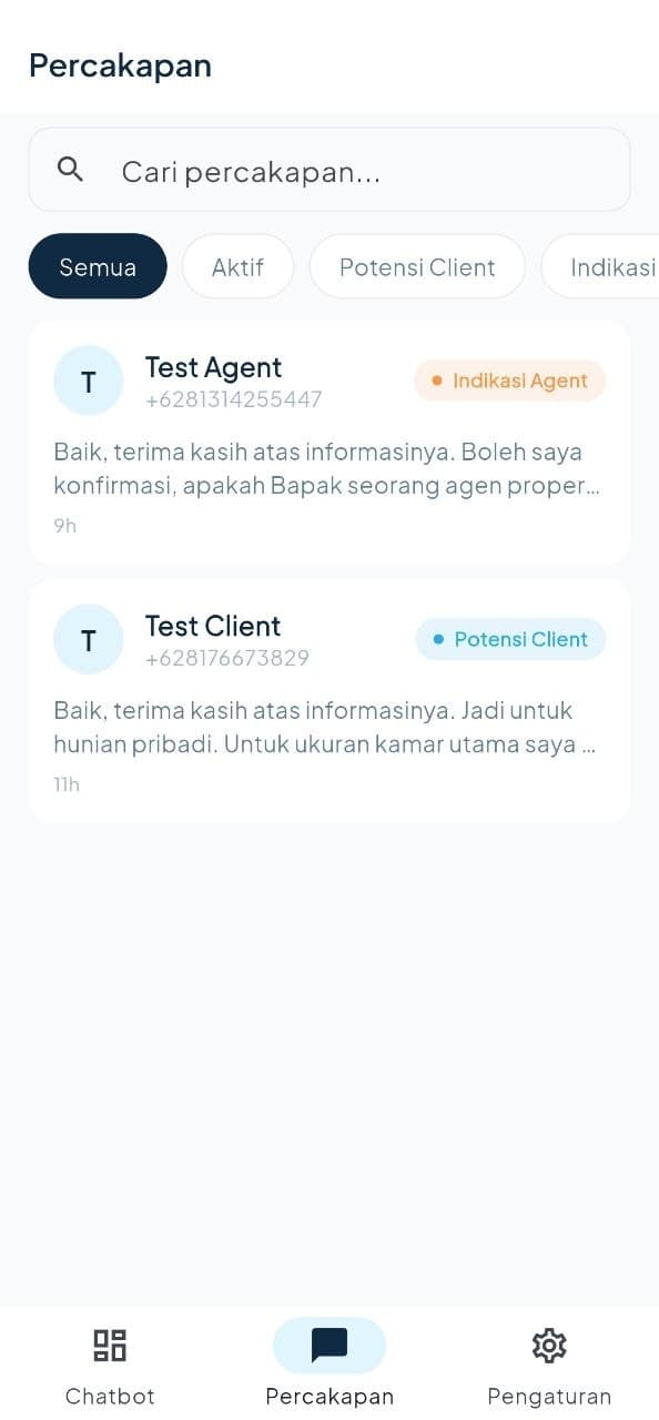 ProperAI mobile app dashboard screen
